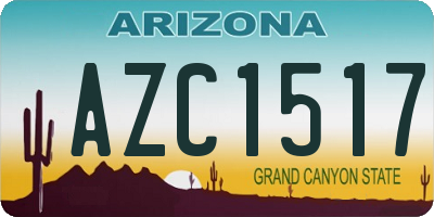 AZ license plate AZC1517
