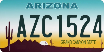 AZ license plate AZC1524