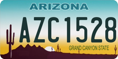 AZ license plate AZC1528