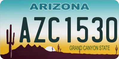 AZ license plate AZC1530
