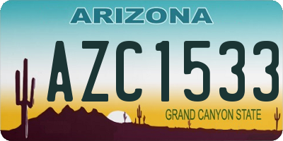 AZ license plate AZC1533