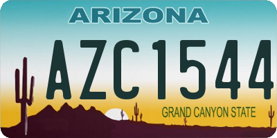 AZ license plate AZC1544