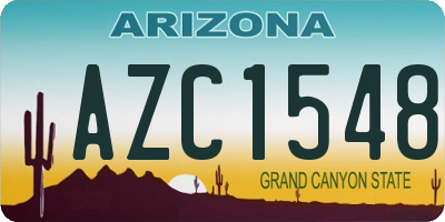 AZ license plate AZC1548