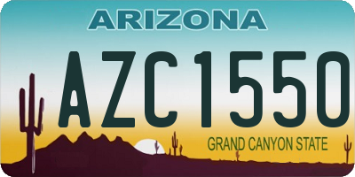 AZ license plate AZC1550
