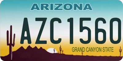 AZ license plate AZC1560