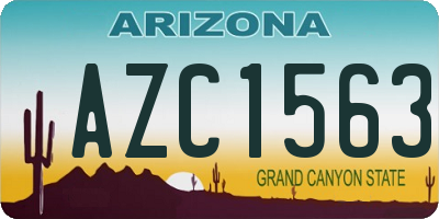 AZ license plate AZC1563