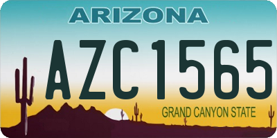 AZ license plate AZC1565