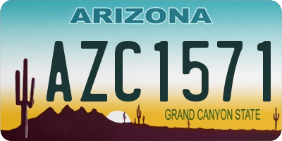 AZ license plate AZC1571