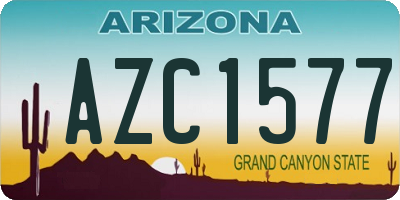 AZ license plate AZC1577