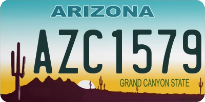 AZ license plate AZC1579