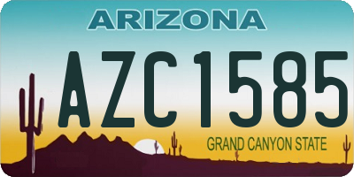 AZ license plate AZC1585