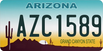 AZ license plate AZC1589