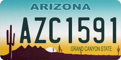 AZ license plate AZC1591