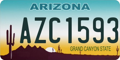 AZ license plate AZC1593