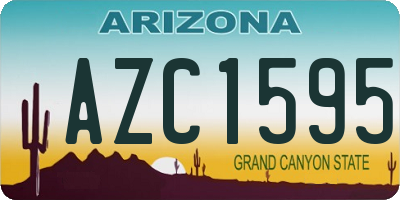 AZ license plate AZC1595