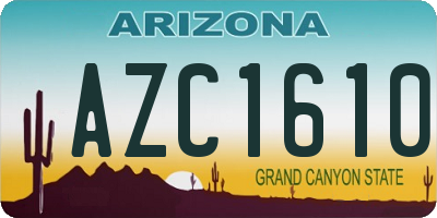 AZ license plate AZC1610