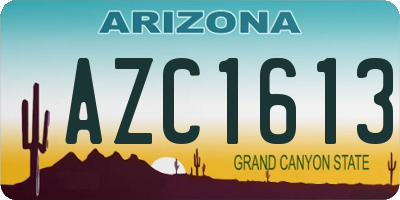 AZ license plate AZC1613