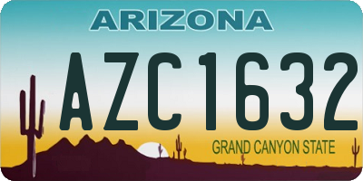 AZ license plate AZC1632