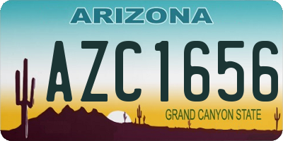 AZ license plate AZC1656