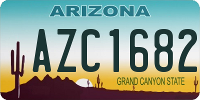 AZ license plate AZC1682