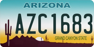AZ license plate AZC1683