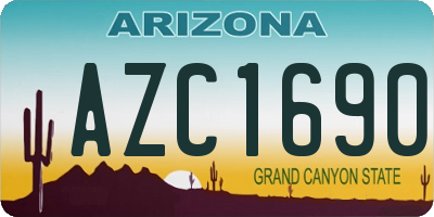 AZ license plate AZC1690