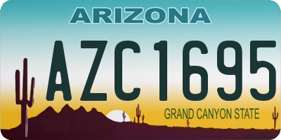 AZ license plate AZC1695