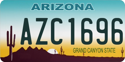 AZ license plate AZC1696