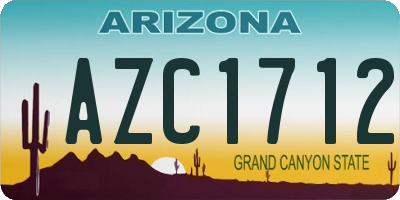 AZ license plate AZC1712