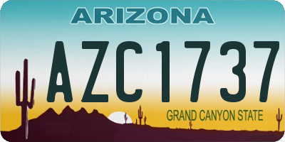 AZ license plate AZC1737