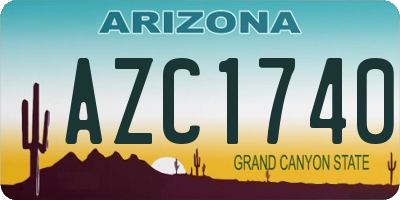 AZ license plate AZC1740