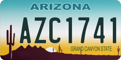 AZ license plate AZC1741