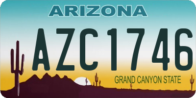 AZ license plate AZC1746