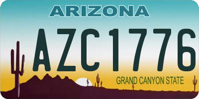 AZ license plate AZC1776