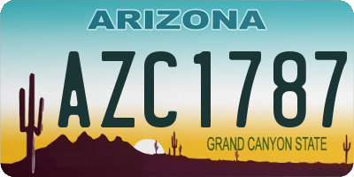 AZ license plate AZC1787