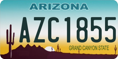 AZ license plate AZC1855