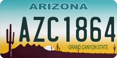 AZ license plate AZC1864