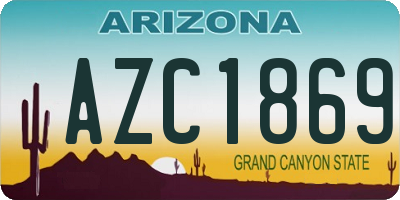 AZ license plate AZC1869