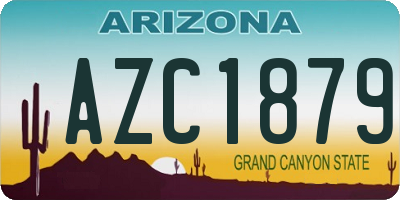 AZ license plate AZC1879