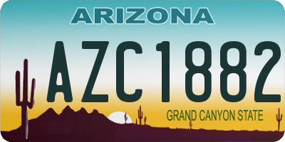 AZ license plate AZC1882