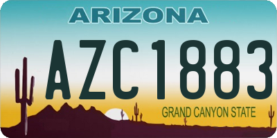 AZ license plate AZC1883