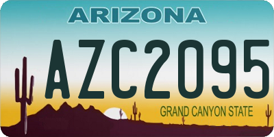 AZ license plate AZC2095
