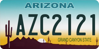 AZ license plate AZC2121