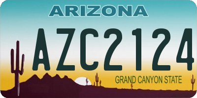AZ license plate AZC2124