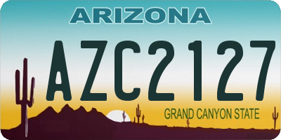 AZ license plate AZC2127