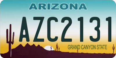 AZ license plate AZC2131