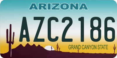 AZ license plate AZC2186