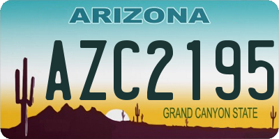 AZ license plate AZC2195