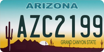AZ license plate AZC2199