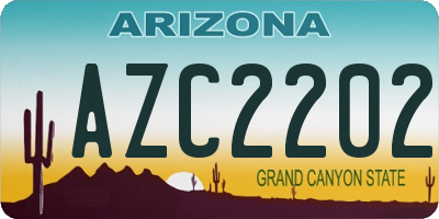 AZ license plate AZC2202